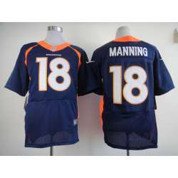 2013 Nike Denver Broncos #18 Peyton Manning Blue Elite Jerseys