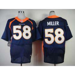 2013 Nike Denver Broncos #58 Von Miller Blue Elite Jerseys