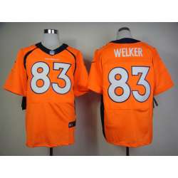 2013 Nike Denver Broncos #83 Wes Welker Orange Elite Jerseys