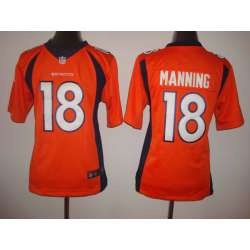 2013 Youth Nike Limited Denver Broncos #18 Peyton Manning Orange Jerseys