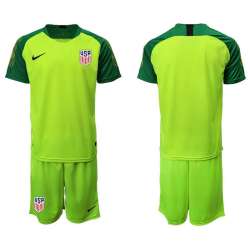 2019-20 USA Fluorescent Green Goalkeeper Soccer Jersey