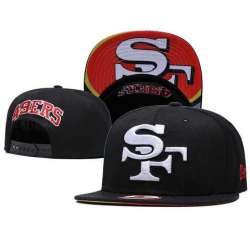 49ers Fresh Logo Black Adjustable Hat GS