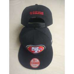 49ers Team Logo Black Adjustable Hat LT