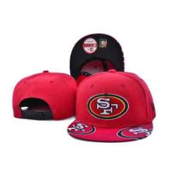 49ers Team Logo Red Adjustable Hat SF (2)