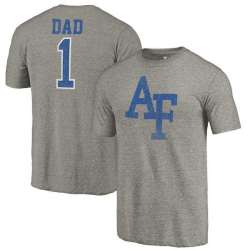 Air Force Falcons Fanatics Branded Gray Greatest Dad Tri Blend T-Shirt