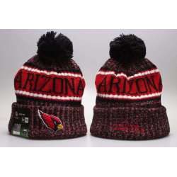 Arizona Cardinals Red Wordmark Cuffed Pom Knit Hat YP