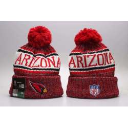 Arizona Cardinals Red Wordmark Cuffed Pom Knit Hat YP (2)