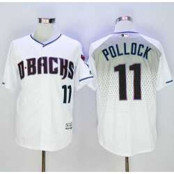 Arizona Diamondbacks #11 A. J. Pollock White Capri New Cool Base Stitched Baseball Jersey Sanguo
