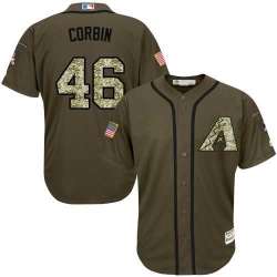 Arizona Diamondbacks #46 Patrick Corbin Green Salute to Service Stitched Baseball Jersey Jiasu