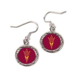 Arizona State Sun Devils Earrings Round Style - Special Order
