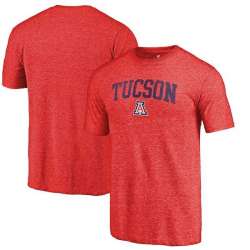 Arizona Wildcats Fanatics Branded Red Arched City Tri Blend T-Shirt