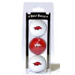 Arkansas Razorbacks 3 Pack of Golf Balls - Special Order