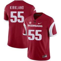 Arkansas Razorbacks 55 Denver Kirkland Red College Football Jersey Dzhi