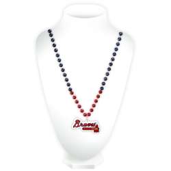 Atlanta Braves Beads with Medallion Mardi Gras Style - Special Order