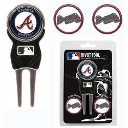 Atlanta Braves Golf Divot Tool with 3 Markers