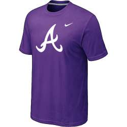 Atlanta Braves Heathered Nike Purple Blended T-Shirt