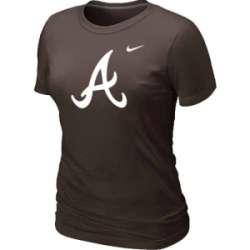 Atlanta Braves Heathered Nike Women\'s Brown Blended T-Shirt