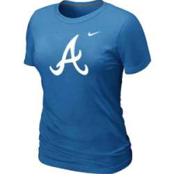 Atlanta Braves Heathered Nike Women's L.blue Blended T-Shirt