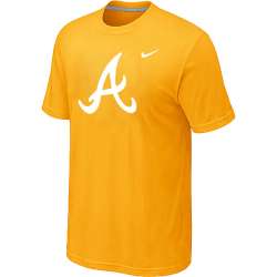 Atlanta Braves Heathered Nike Yellow Blended T-Shirt