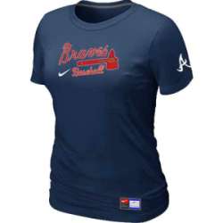 Atlanta Braves Nike Women\'s D.Blue Short Sleeve Practice T-Shirt
