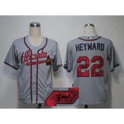 Atlanta Braves #22 Heyward Gray Signature Edition Jerseys