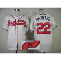 Atlanta Braves #22 Heyward White Signature Edition Jerseys