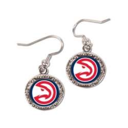 Atlanta Hawks Earrings Round Style - Special Order