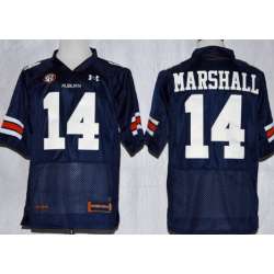 Auburn Tigers #14 Nick Marshall Navy Blue Jerseys