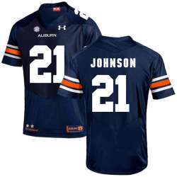 Auburn Tigers #21 Kerryon Johnson Navy College Football Jersey DingZhi