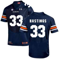 Auburn Tigers #33 Will Hastings Navy College Football Jersey DingZhi