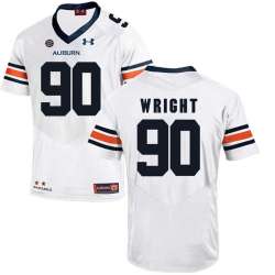 Auburn Tigers #90 Gabe Wright White College Football Jersey DingZhi