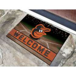Baltimore Orioles Door Mat 18x30 Welcome Crumb Rubber - Special Order