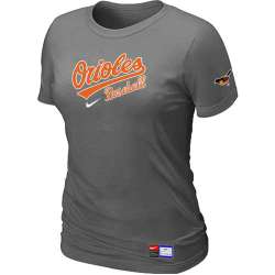Baltimore Orioles Nike Women's D.Grey Short Sleeve Practice T-Shirt