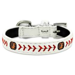 Baltimore Orioles Pet Collar Classic Baseball Leather Size Toy CO