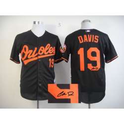 Baltimore Orioles #19 Chris Davis Black Signature Edition Jerseys