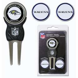 Baltimore Ravens Golf Divot Tool with 3 Markers