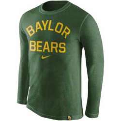 Baylor Bears Nike Conviction Long Sleeve Tri-Blend WEM T-Shirt - Heather Green