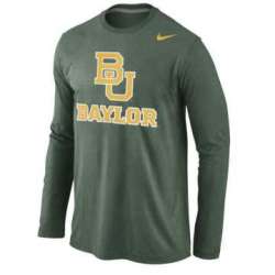 Baylor Bears Nike Logo Cotton Long Sleeve WEM T-Shirt - Green