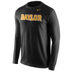 Baylor Bears Nike Wordmark Long Sleeve WEM T-Shirt - Black -