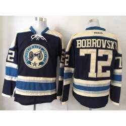 Blue Jackets #72 Sergei Bobrovsky Navy Blue Stitched NHL Jersey