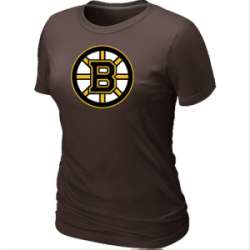 Boston Bruins Big & Tall Women's Logo Brown T-Shirt