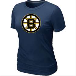 Boston Bruins Big & Tall Women's Logo D.Blue T-Shirt