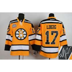 Boston Bruins #17 Milan Lucic Winter Classic Yellow Signature Edition Jerseys