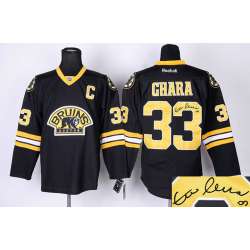 Boston Bruins #33 Chara Black 3rd Signature Edition Jerseys