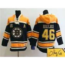 Boston Bruins #46 David Krejci Black Stitched Signature Edition Hoodie