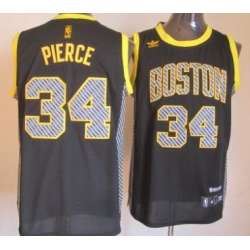 Boston Celtics #34 Paul Pierce Black Electricity Fashion Jerseys