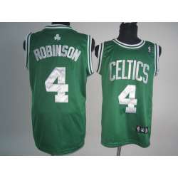 Boston Celtics #4 Robinson Green-White Number Jerseys