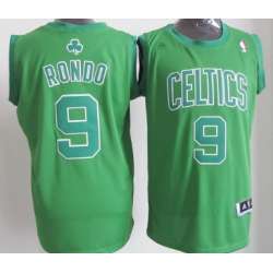 Boston Celtics #9 Rajon Rondo Revolution 30 Swingman Green Big Color Jerseys