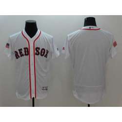 Boston Red Sox Blank White USA Independence Day 2016 Flexbase Collection Stitched Baseball Jersey
