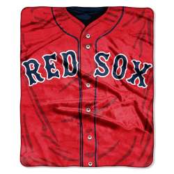 Boston Red Sox Blanket 50x60 Raschel Jersey Design
